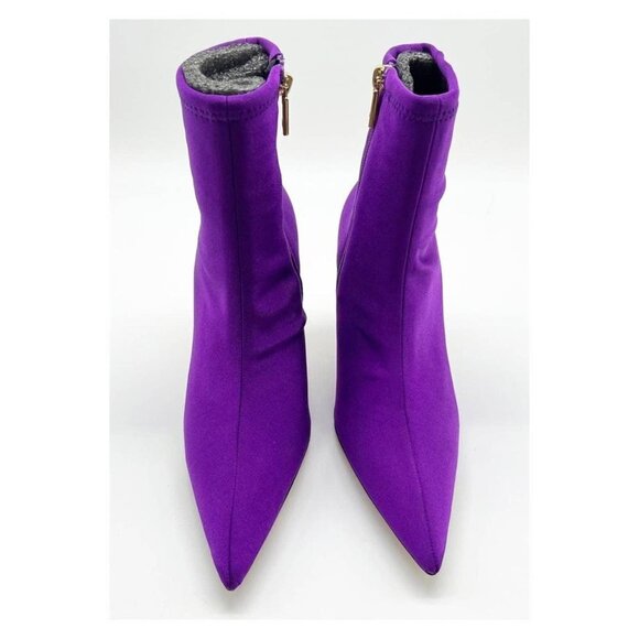 Good American Neoprene Ankle Boots 7.5 Purple NEW NIB pointy - Picture 4 of 12